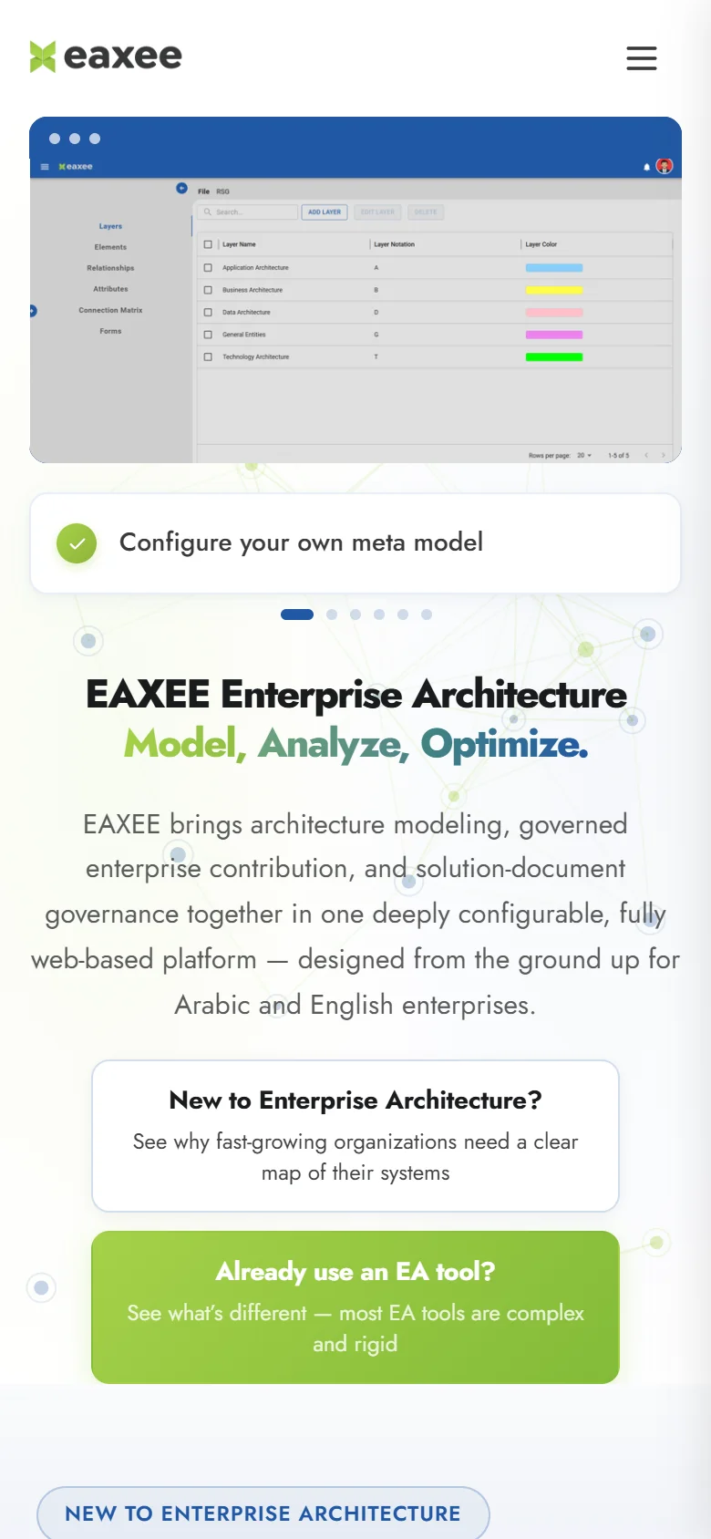 Eaxee Mobile Experience